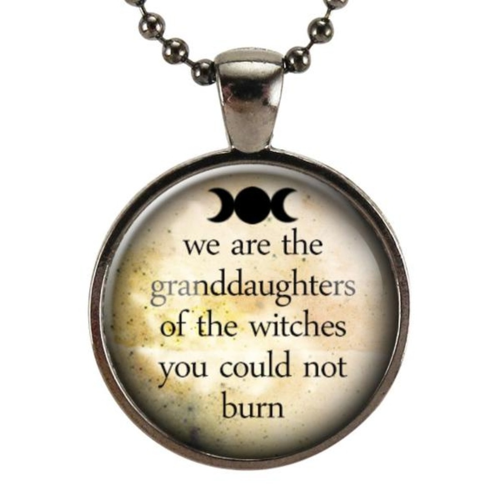 We Are The Granddaughters Quote Necklace Pendant